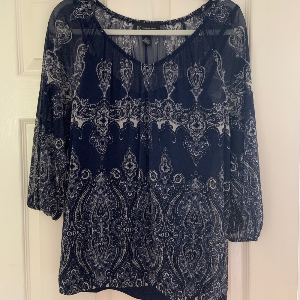 INC sheer summery blouse